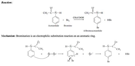 Reaction Mechanism Bromination Of Acetanilide Chemistry Off