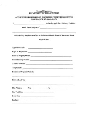 Fillable Online Application For Curb Cut Driveway Permit Arthur H