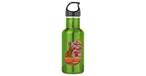 Scooby Doo Pile Of Pizza Munchies Graphic Water Bottle Zazzle