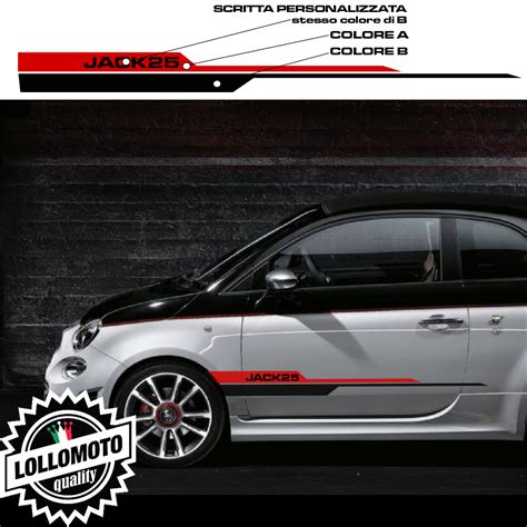 Strisce Fiancate Adesivi Fiat Abarth Modello Titan Personalizzate