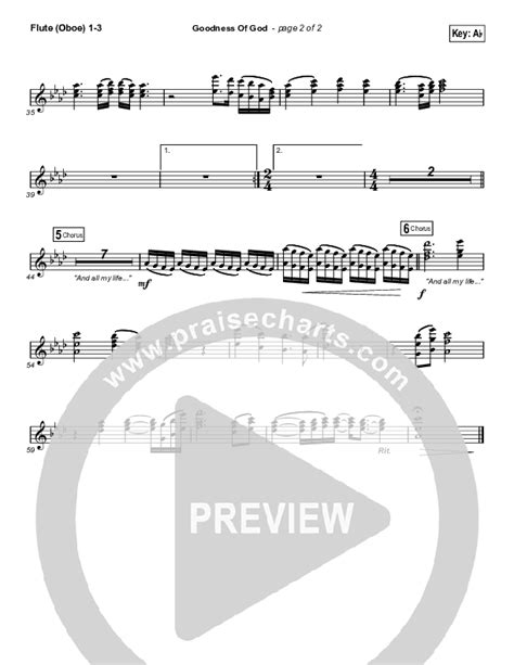 Goodness Of God Choral Anthem Satb Flute Oboe Sheet Music Pdf Bethel