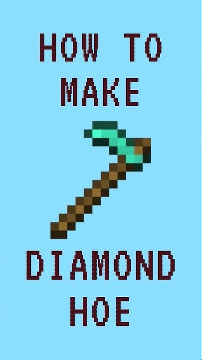 Minecraft How To Make Diamond Hoe Shorts Youtube