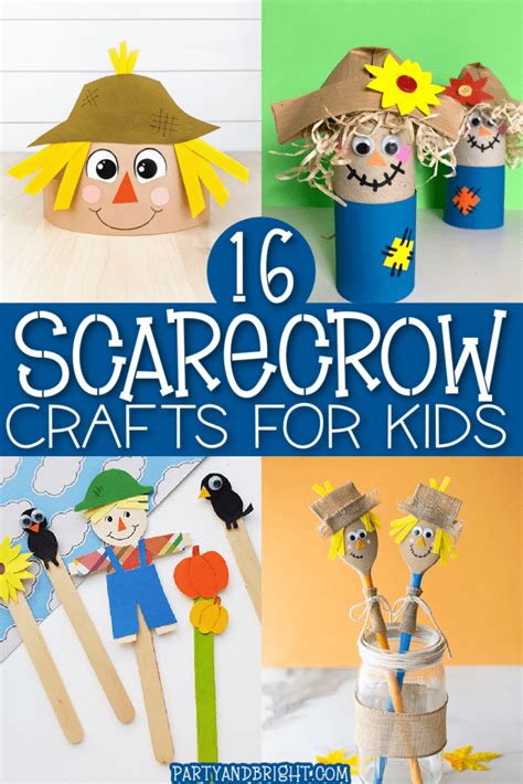 16 Easy Scarecrow Crafts For Kids Party Bright