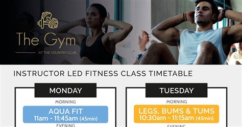 The Country Club Gym Class Timetable April 2024 Pdf Docdroid