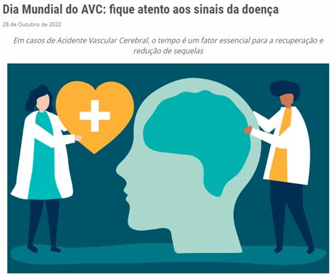 Cartão de Visita News Dia Mundial do AVC fique atento aos sinais da