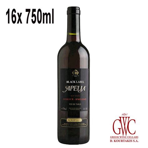 Imiglykos Rotwein GWC Kourtaki Apelia Black Label halbsüß 16x 750ml