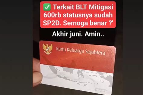 Benarkah Sp D Bansos Blt Mitigasi Risiko Pangan Rp Telah Turun