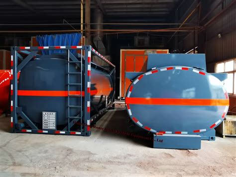 Petrochemicals Corrosive Acid Transport Container Trailer With Ldpe