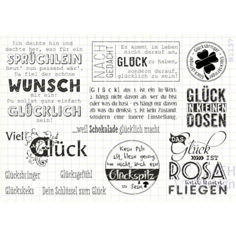 Aeh Design Gummistempel N Stempelset Viel Gl Ck Wunsch Spruch K