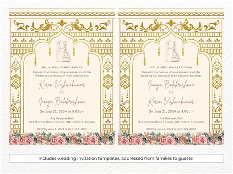 Tamil Wedding Invitation Template Tamil Wedding Card Hindu Wedding