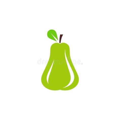 Fresh Pear Logo Vector Icon Clipart Design Stock Illustration