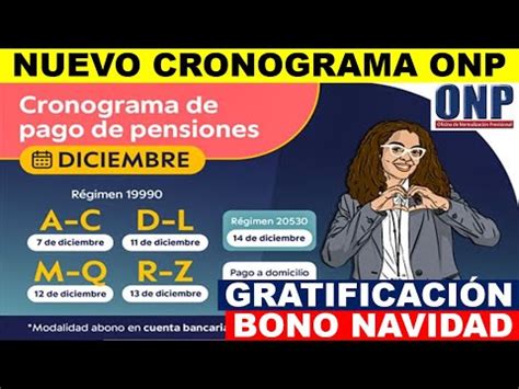 Urgente Nuevo Cronograma De Pago Onp Bonificacion Navide A Y Aumento