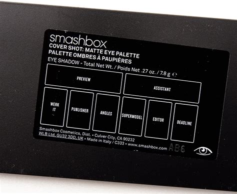 Smashbox Matte Cover Shot Eye Palette Review, Photos, Swatches