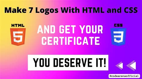 Make 7 Logos With HTML And CSS Grab Your Certificate YouTube