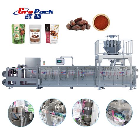 Horizontal Doypack Snack Peanuts Zipper Stand Up Bag Packing Machine