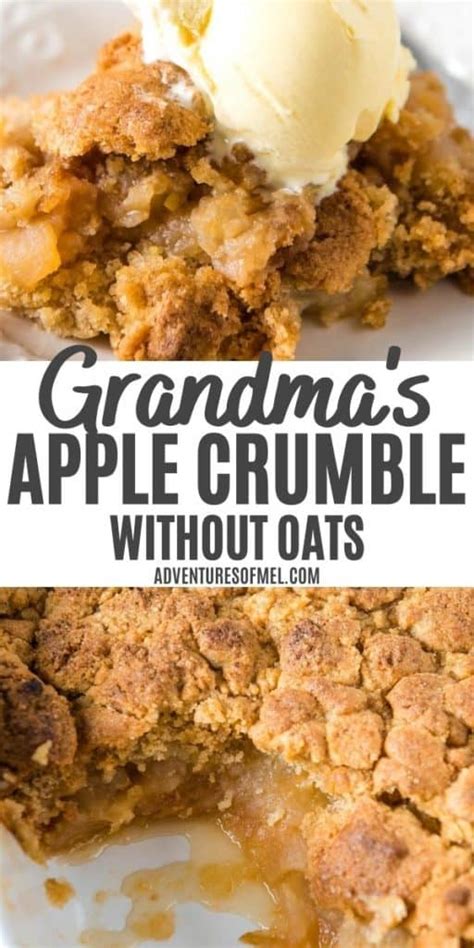 Easy Apple Crumble Without Oats Adventures Of Mel