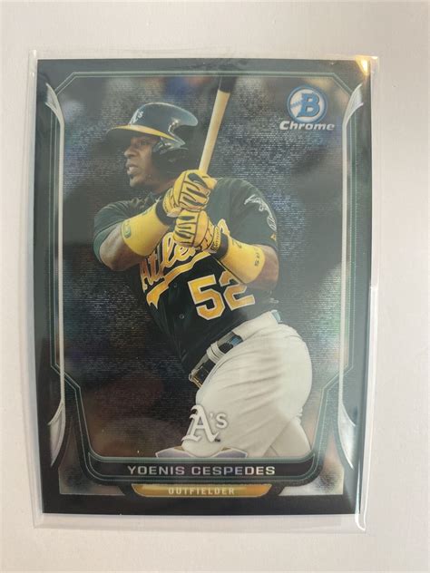 2014 Bowman Chrome Black Static Refractor 35 Yoenis Cespedes 143 EBay