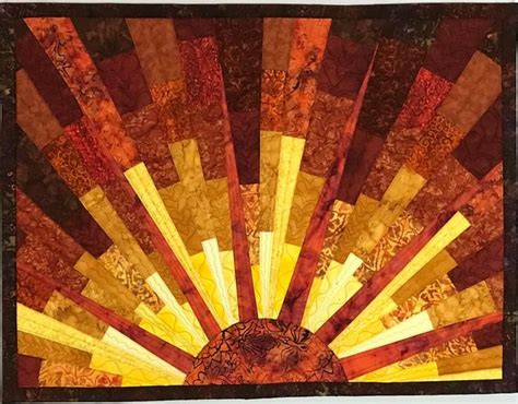 Art Quilt Blocky Sun 6 Wall Quilt Wall Hanging Etsy Art Quilts Wall Quilts Quilts