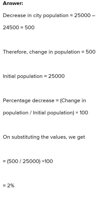 For The Past Years The Population Of A City Has Decreased By People