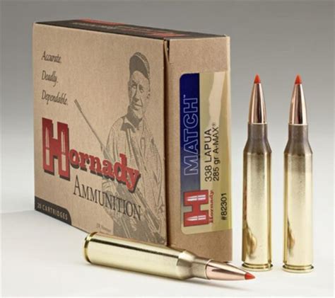 Büchsenpatronen Hornady Match Kal 338 Lapua 285 Gr A Max