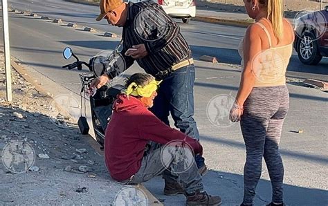 Motociclista Resulta Lesionado En Accidente Vial