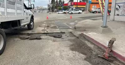 Cierra Gobierno de Rosarito tramo del blvd Benito Juárez Sur en su