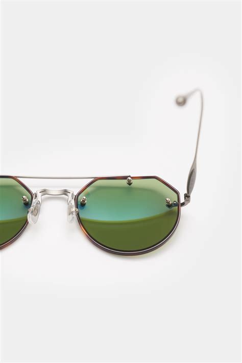 Matsuda Sunglasses M3121 Antique Silver Brown Green Braun Hamburg