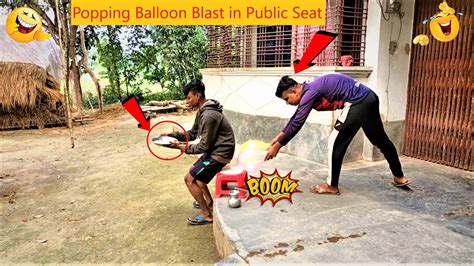 Popping Balloon Blast In Public Seat Prank Viral Popping Balloons Prank