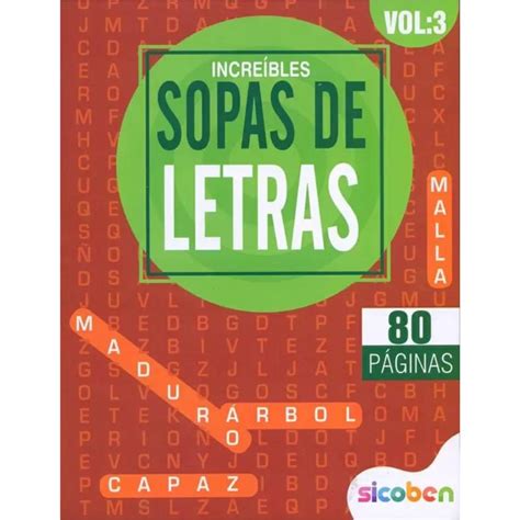 Increibles Sopa De Letras Vol 3 80 Pag