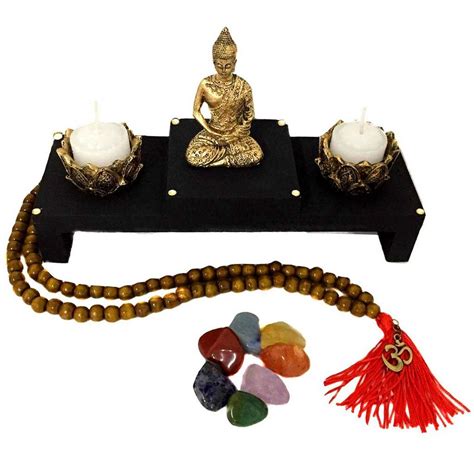 Kit Altar De Buda Casti Ais Japamala Kit Dos Chakras Mandala De Luz