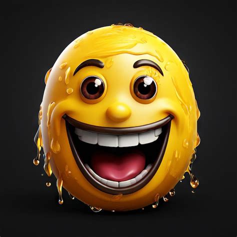 Emoticon Amarillo Gracioso Sonrisa Emoticón Amarillo Graciosa Sonrisa