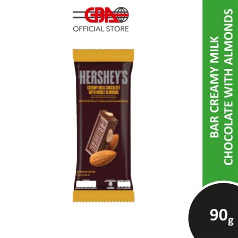 Hershey S Bar Creamy Milk Chocolate With Whole Almonds G Shopee