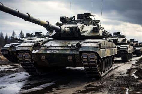 El tanque de batalla principal más poderoso Foto Premium