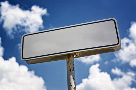 Blank White Street Sign Stock Photo - Download Image Now - Advice ...