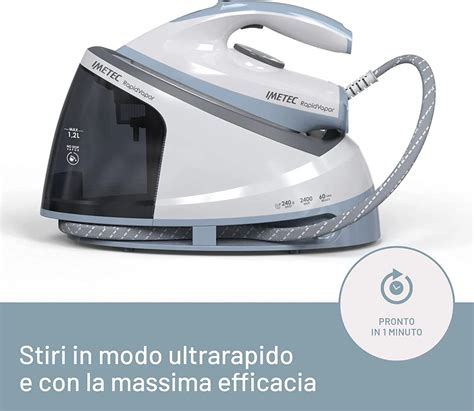 Imetec Ferro Da Stiro Con Caldaia A Vapore Potenza 2400 Watt Piastra In