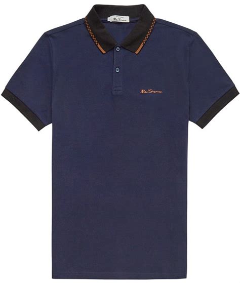 Ben Sherman Marine Colour Block Rib Polo Shirt Modfellas Clothing