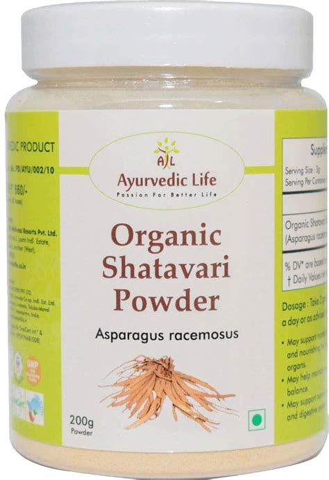 Buy AL AYURVEDIC LIFE ORGANIC SHATAVARI POWDER 200 GMS PACK OF 5 Online