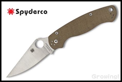 ナイフショップ グローイング！ Spyderco【スパイダルコ】 パラ ミリタリー2 【cpm Cru Wear】【マイカルタ