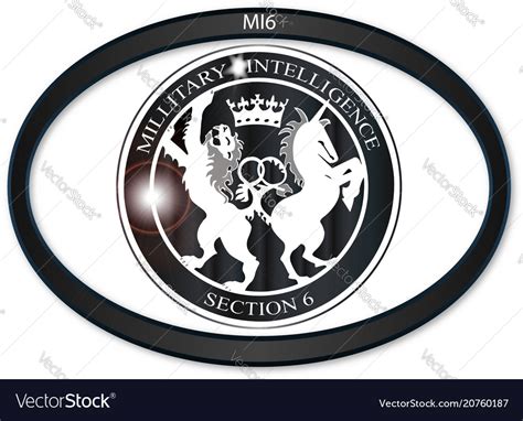 Mi6 oval badge Royalty Free Vector Image - VectorStock