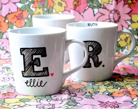 Monogrammed Coffee Mug Initial And Name Bridesmaid T Wedding