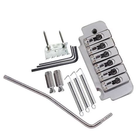 Kit Chevalet Tremolo 1 Selle Pour Guitare Électrique à 6 Cordes argent