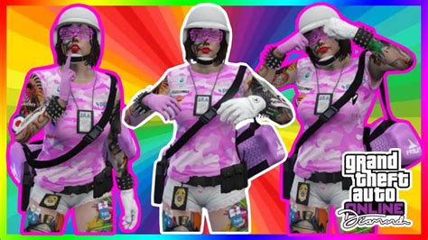 GTA 5 Trajes Feminino Rosa Branco Fazer Completo Texturas 1 67