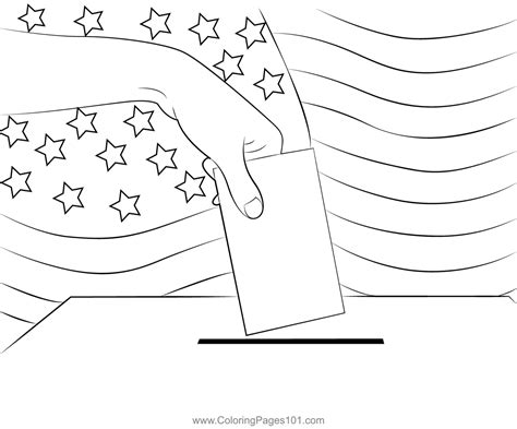 Primary Election Coloring Page For Kids Free Election Day Printable