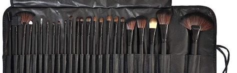 Kylieprofessional Makeup Brush With Travel And Carry Case Black Set Of 24 Beauty