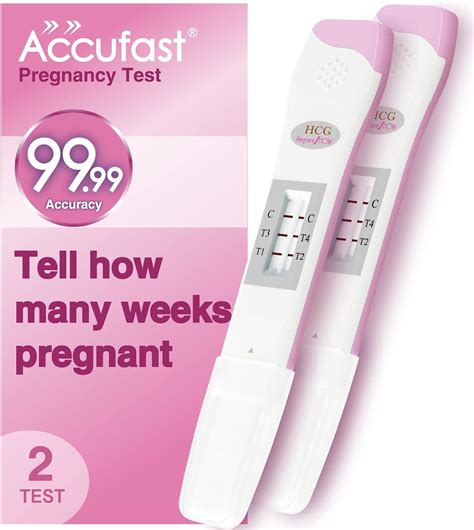 Accufast Pregnancy Test For Early Detection With Week Indicator To Tell