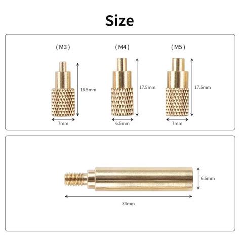 100 Heat Soldering Iron Tip Internal Thread Head M2 M8 Brass Hot Melt Insert Nut Insertion Kit