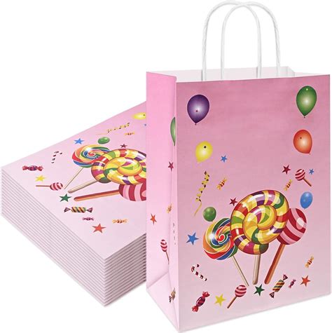 24 Pcs Candyland Party Goodie T Bags With Handles