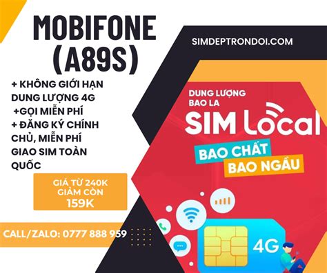 Mobifone A89S Không giới hạn dung lượng gọi miễn phí Sim Đẹp Trọn Đời