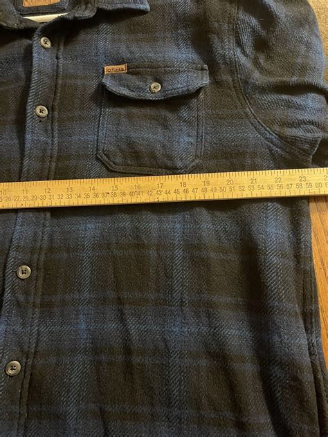 Orvis Mens XL Plaid Heavy Twill Flannel Button Up Sh Gem