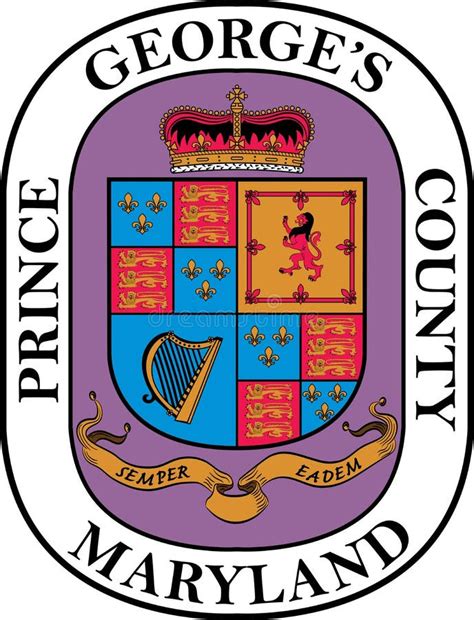 Coat of Arms of Prince George`s County in Maryland, USA Stock Vector - Illustration of arms ...